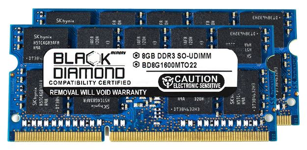 Picture of 16GB Kit (2x8GB) DDR3 1600 (PC3 12800) ECC SODIMM Memory 204-pin (2Rx8)