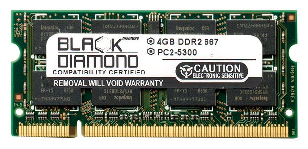 Picture of 4GB DDR2 667 (PC2-5300) SODIMM Memory 200-pin (2Rx8)