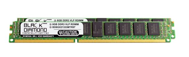 Picture of 16GB Kit (2x8GB) DDR3 1333 (PC3-10600) ECC Registered VLP Memory 240-pin (2Rx4)