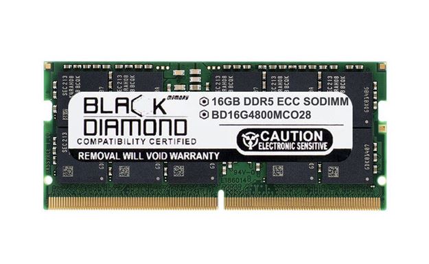 Picture of 16GB DDR5 4800 ECC SODIMM Memory 262-pin (2Rx8)